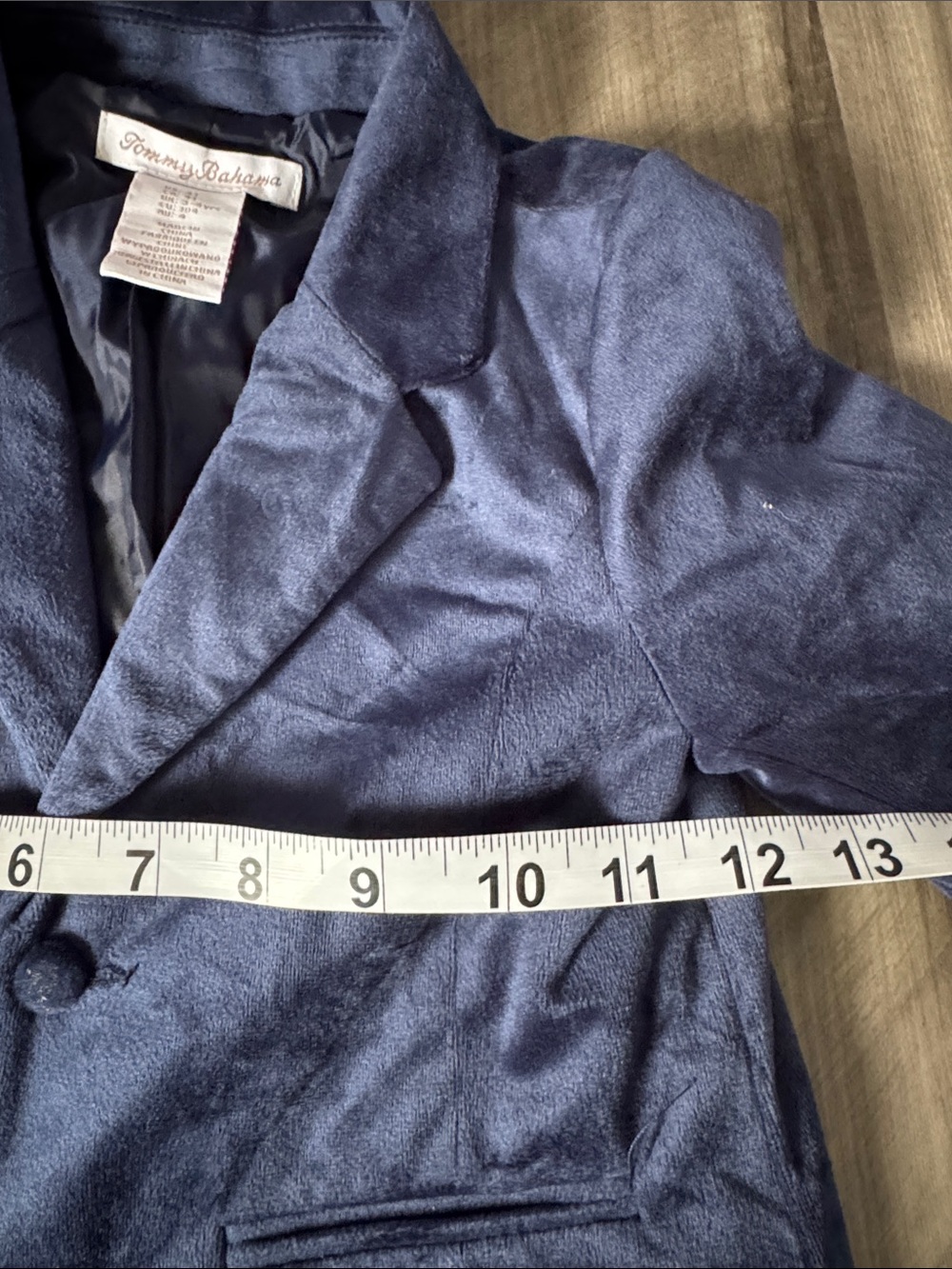 Tommy Bahama 4T boys suit jacket 
 navy blue velour soft toddler dressy - Picture 4 of 7